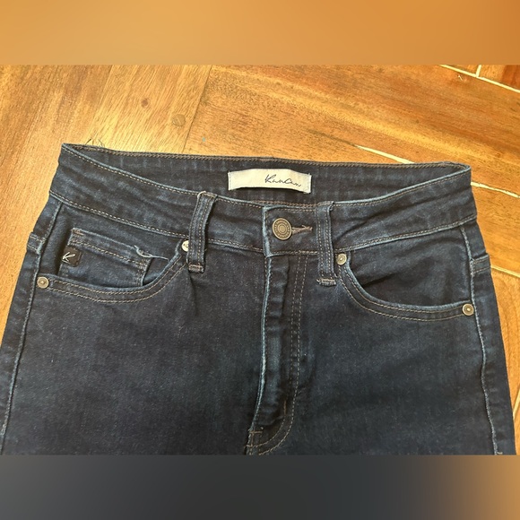Kancan Dark Blue Flared Women Jeans 26 - Picture 3 of 4